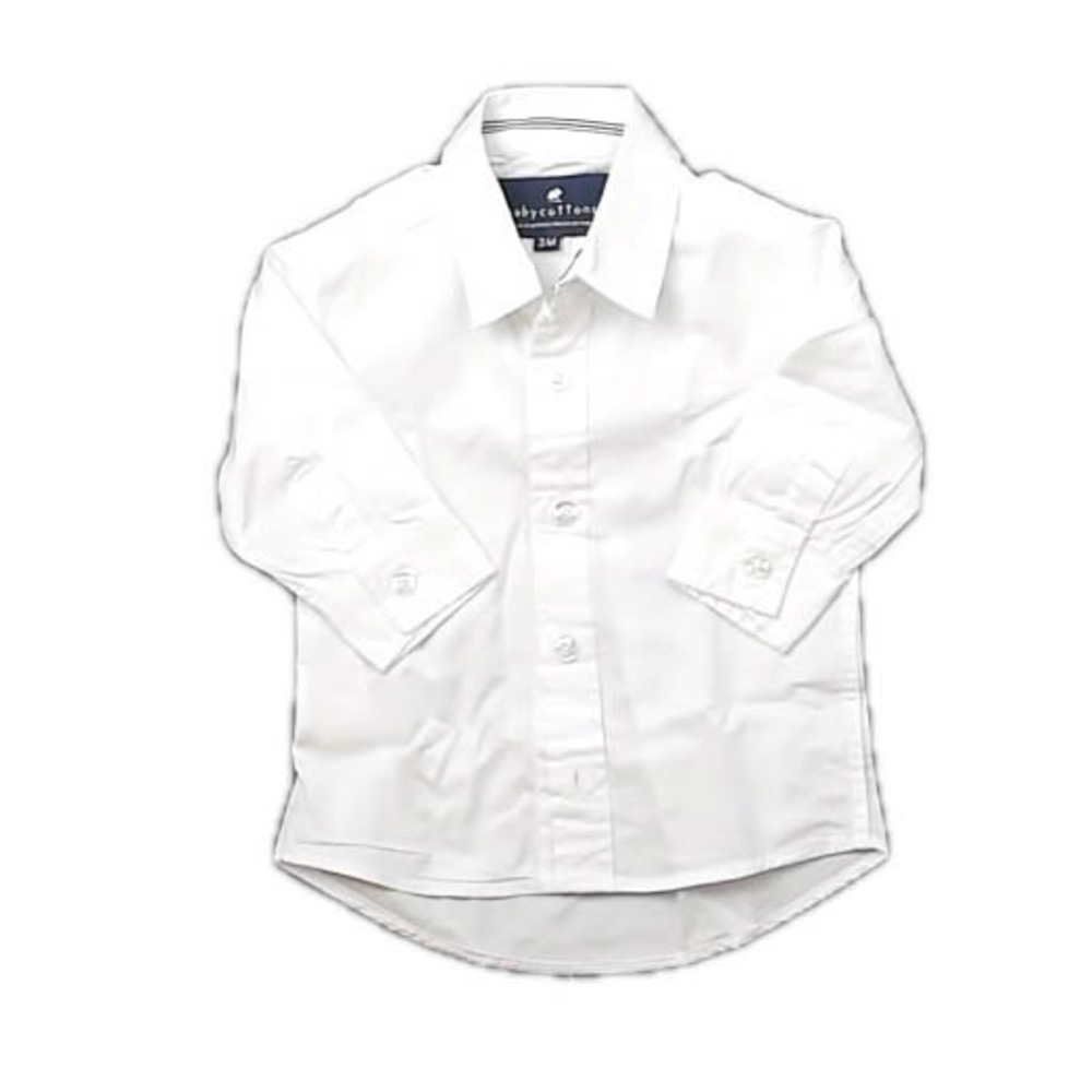Baby Cottons Boys White Button Down Long Sleeve size: 3 Months